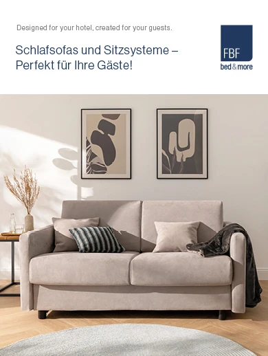 FBF Broschüre Schlafsofas und Sitzsysteme für die Hotelbranche