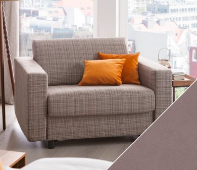 Sleeping sofa Riva with Dillon | rosewood 160x200 cm