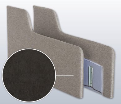 Armlehnen-Set mit Wallace, Variante D | anthrazit 3,5 cm