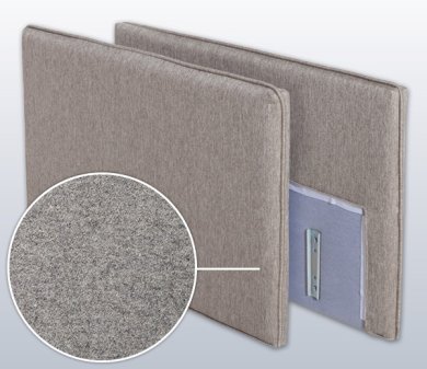 Armrest-Set with Tirol, Variation C | grey 4 cm