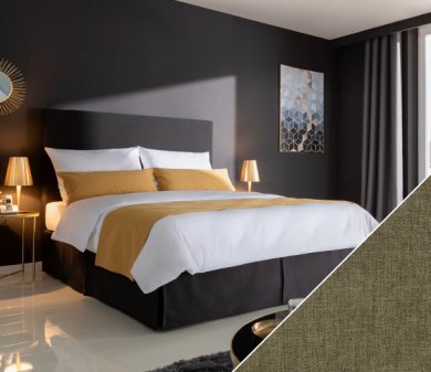 Bettläufer Fano mit Olbia | taupe 060x210 cm