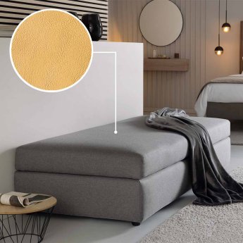 Sofa bed (with storage space) Limone with Padova Plus | sand 