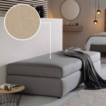 Sofa bed (with storage space) Limone with Alba | beige 