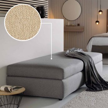 Sofa bed (with storage space) Limone with Seattle | beige 