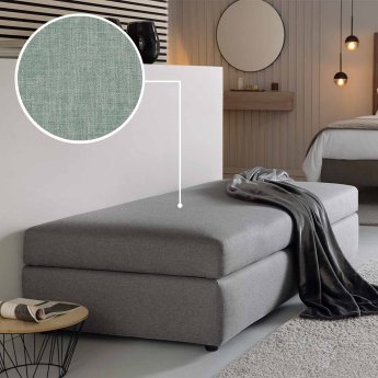 Sofa bed (with storage space) Limone with Olbia | blue 