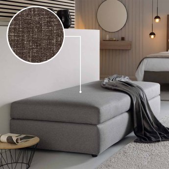 Sofa bed (with storage space) Limone with Sacramento | brown 