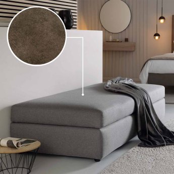 Sofa bed (with storage space) Limone with Vancouver | cappuccino 