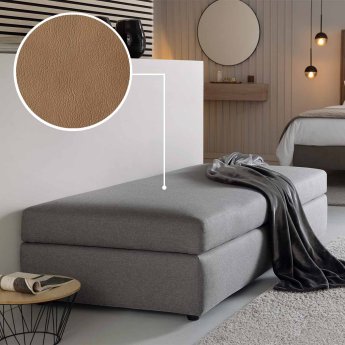 Sofa bed (with storage space) Limone with Padova Plus | cappuccino 