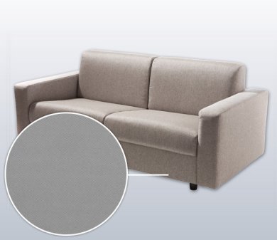 Sleeping sofa Riva with Manhattan | light grey 140x200 cm