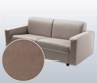 Sleeping sofa Riva with Manhattan | grey-brown 140x200 cm
