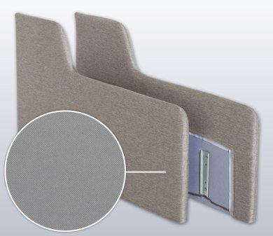 Armlehnen-Set mit Manhattan, Variante D | hellgrau 3,5 cm