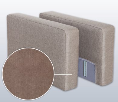 Armrest-Set with Manhattan, Variation A | grey-brown 16 cm