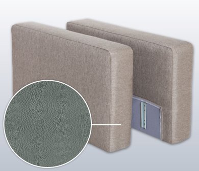 Armrest-Set with Padova Plus, Variation A | pebble 16 cm