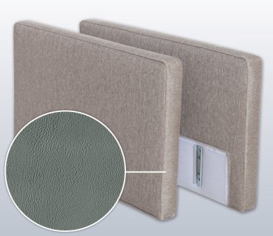 Armrest-Set with Padova Plus, Variation B | pebble 10 cm