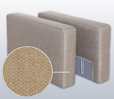 Armlehnen-Set mit Alba, Variante A | beige 16 cm