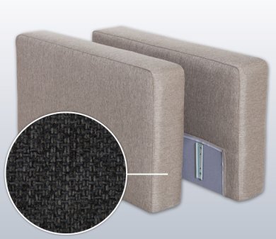 Armlehnen-Set mit Alba, Variante A | rauch 16 cm