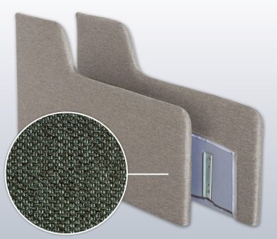 Armlehnen-Set mit Alba, Variante D | graphit 3,5 cm