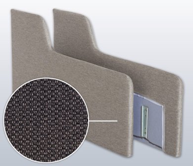 Armlehnen-Set mit Alba, Variante D | anthrazit 3,5 cm