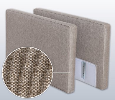 Armrest-Set with Alba, Variation B | grey-brown 10 cm