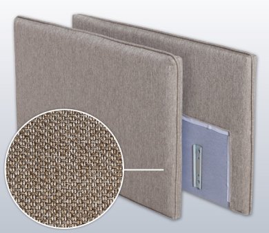 Armrest-Set with Alba, Variation C | grey-brown 4 cm