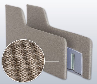 Armrest-Set with Alba, Variation D | grey-brown 3,5 cm