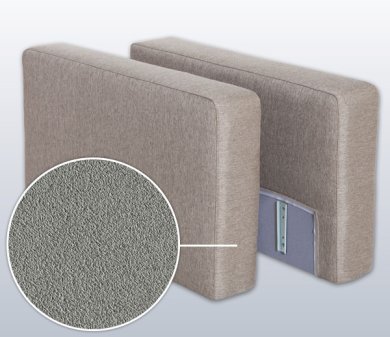 Armlehnen-Set mit Ohio, Variante A | kiesel 16 cm