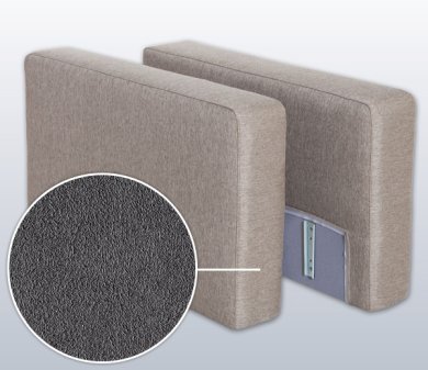 Armrest-Set with Ohio, Variation A | grey 16 cm