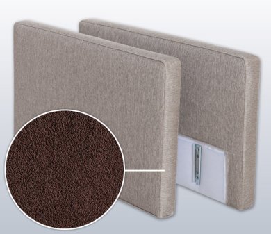 Armrest-Set with Ohio, Variation B | chocolate 10 cm