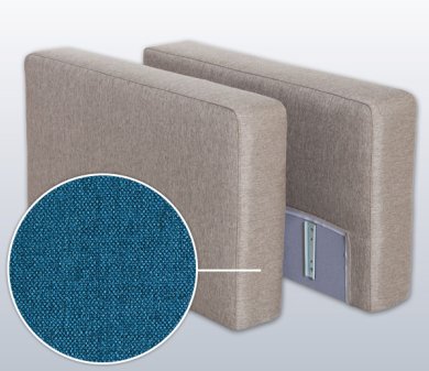 Armrest-Set with Seattle, Variation A | blue 16 cm