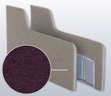 Armrest-Set with Seattle, Variation D | blackberry 3,5 cm