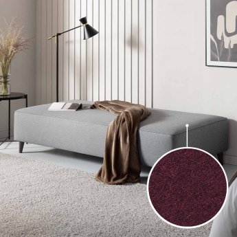 Sofa bed Bardolino with Tirol | burgundy 