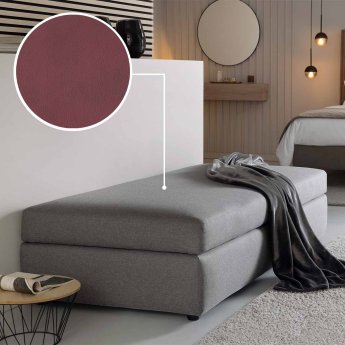 Sofa bed (with storage space) Limone with Padova Plus | burgundy 
