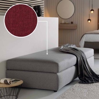 Sofa bed (with storage space) Limone with Bari | cherry 