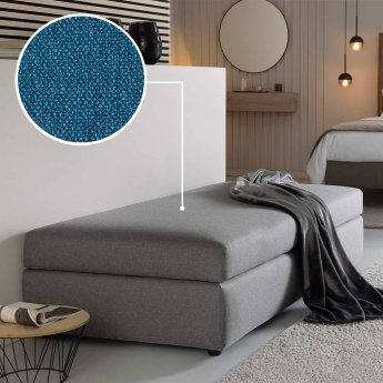 Sofa bed (with storage space) Limone with Seattle | blue 