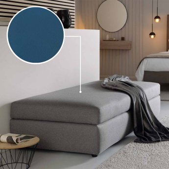 Sofa bed (with storage space) Limone with Padova Plus | cobalt 