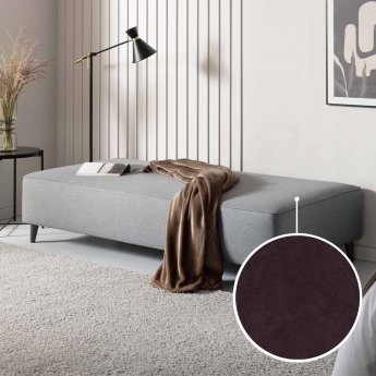 Sofa bed Bardolino with Dillon | aubergine 