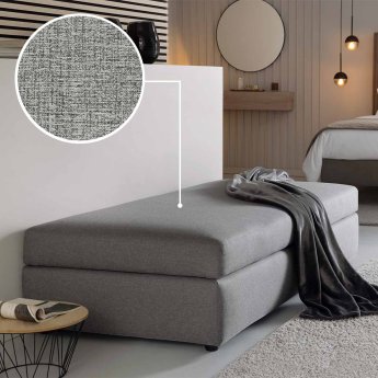 Sofa bed (with storage space) Limone with Sacramento | grey 