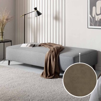 Sofa bed Bardolino with Wallace | beige-brown 