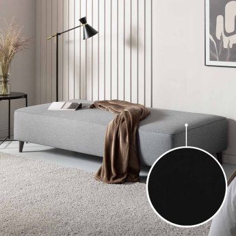 Sofa bed Bardolino with Tunis | black 