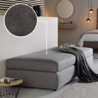 Sofa bed (with storage space) Limone with Vancouver | anthracite 