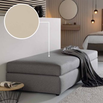 Sofa bed (with storage space) Limone with Wallace | champagne 