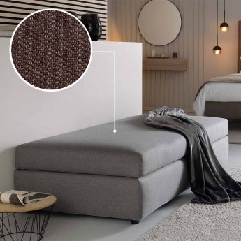 Sofa bed (with storage space) Limone with Alba | chocolate 