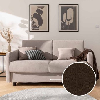 Schlafsofa Riva mit Bari | nougat 