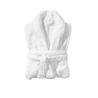 Bathrobe microfibre fleece Milo | white 