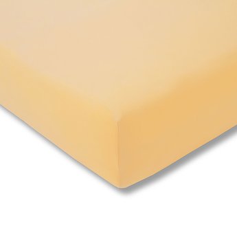 Qualitäts-Spannbetttuch Feinjersey 18 cm | gelb 090-100x190-200 cm