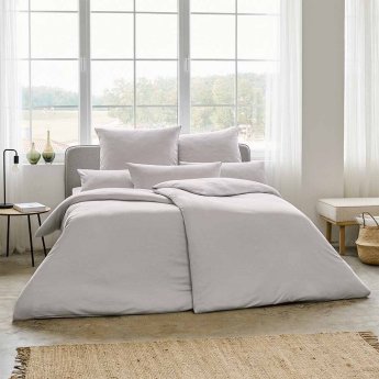 Mako-Interlock jersey bed linen set Takoma | light grey 