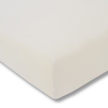 Quality fitted sheet Twisted jersey 35 cm | ivory
