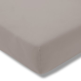 Quality fitted sheet Twisted jersey 35 cm | pebble 090-100x190-200 cm