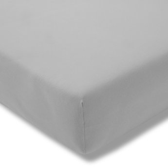 Quality fitted sheet Twisted jersey 35 cm | platinum grey 200x200 cm
