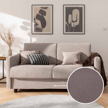 Schlafsofa Riva mit Manhattan | kiesel 